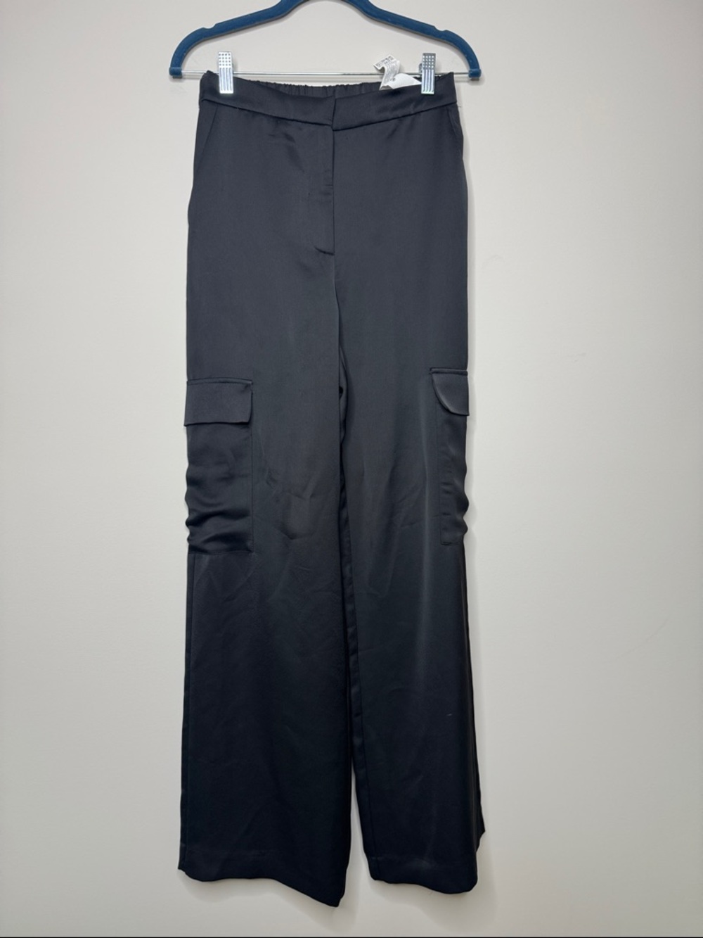 Zara Womens Wide-Leg Cargo Trousers Academia Business Casual Size Small